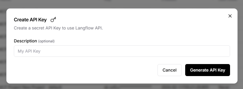 Create new API Key