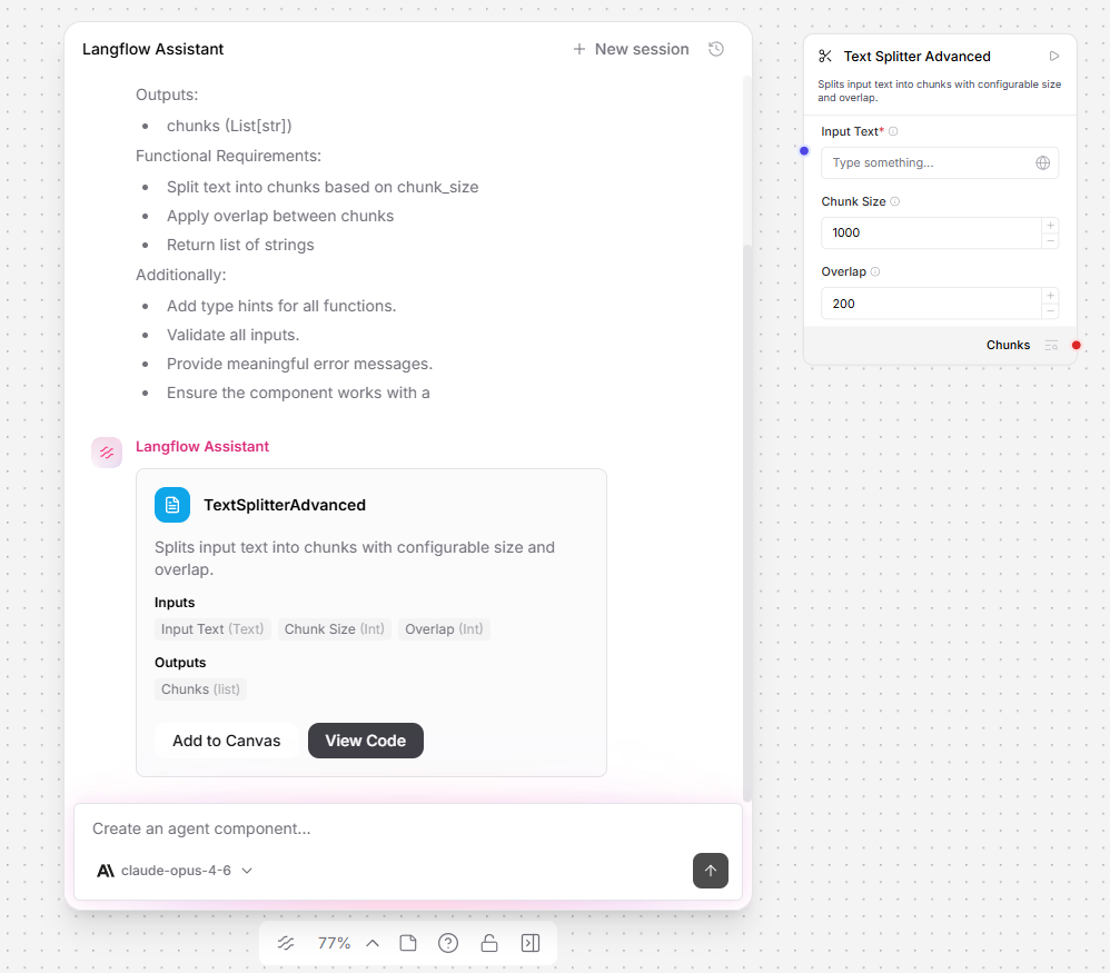 Langflow Assistant - generated component