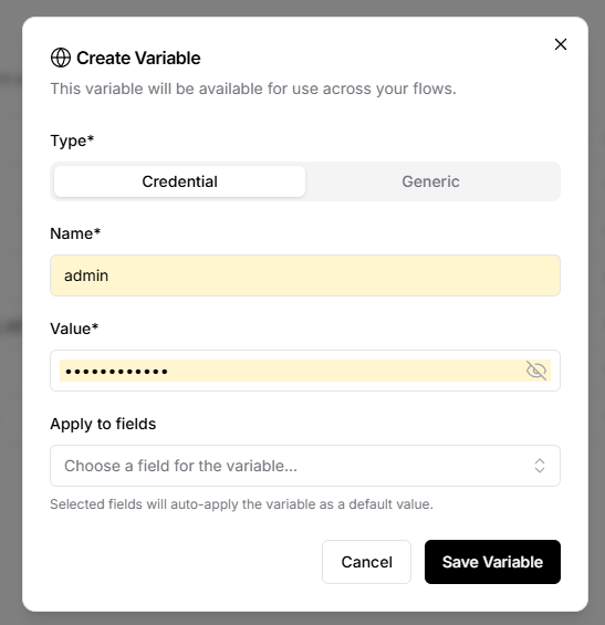 Add Global Variable