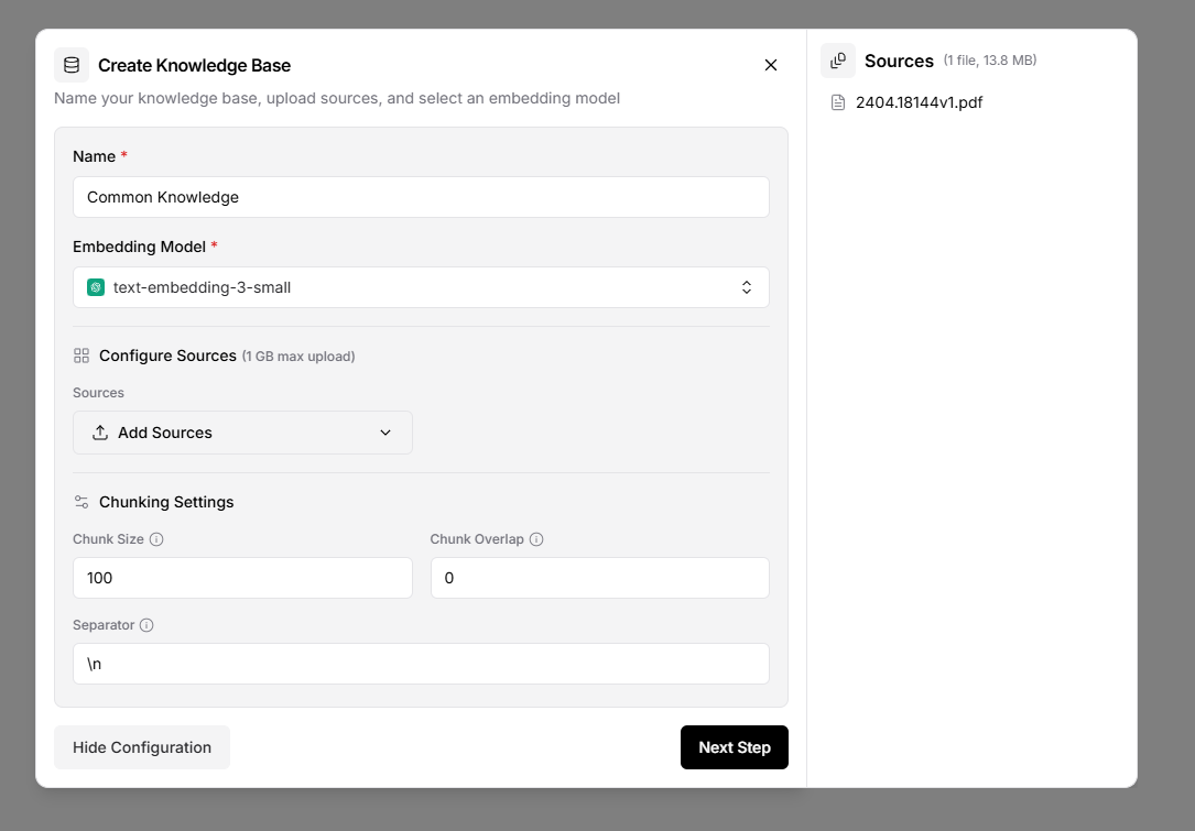 Knowledge creation - name and source
